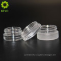 Mini frosted clear glass cosmetic cream and powder jar 5ml vial for packaging